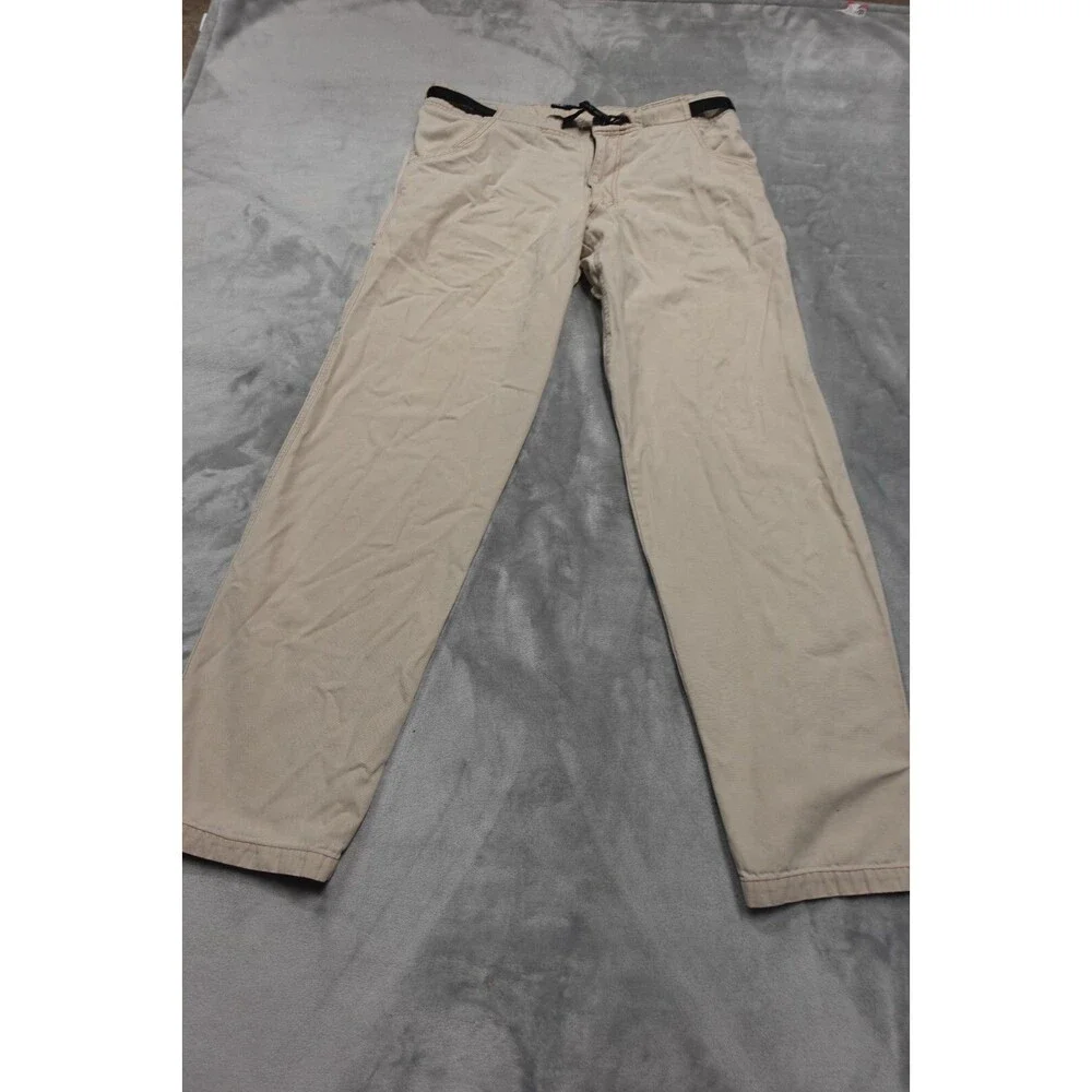 PrAna Relaxed Fit Mens Size‎ L 100% Cotton White Hiking Cargo Pants
